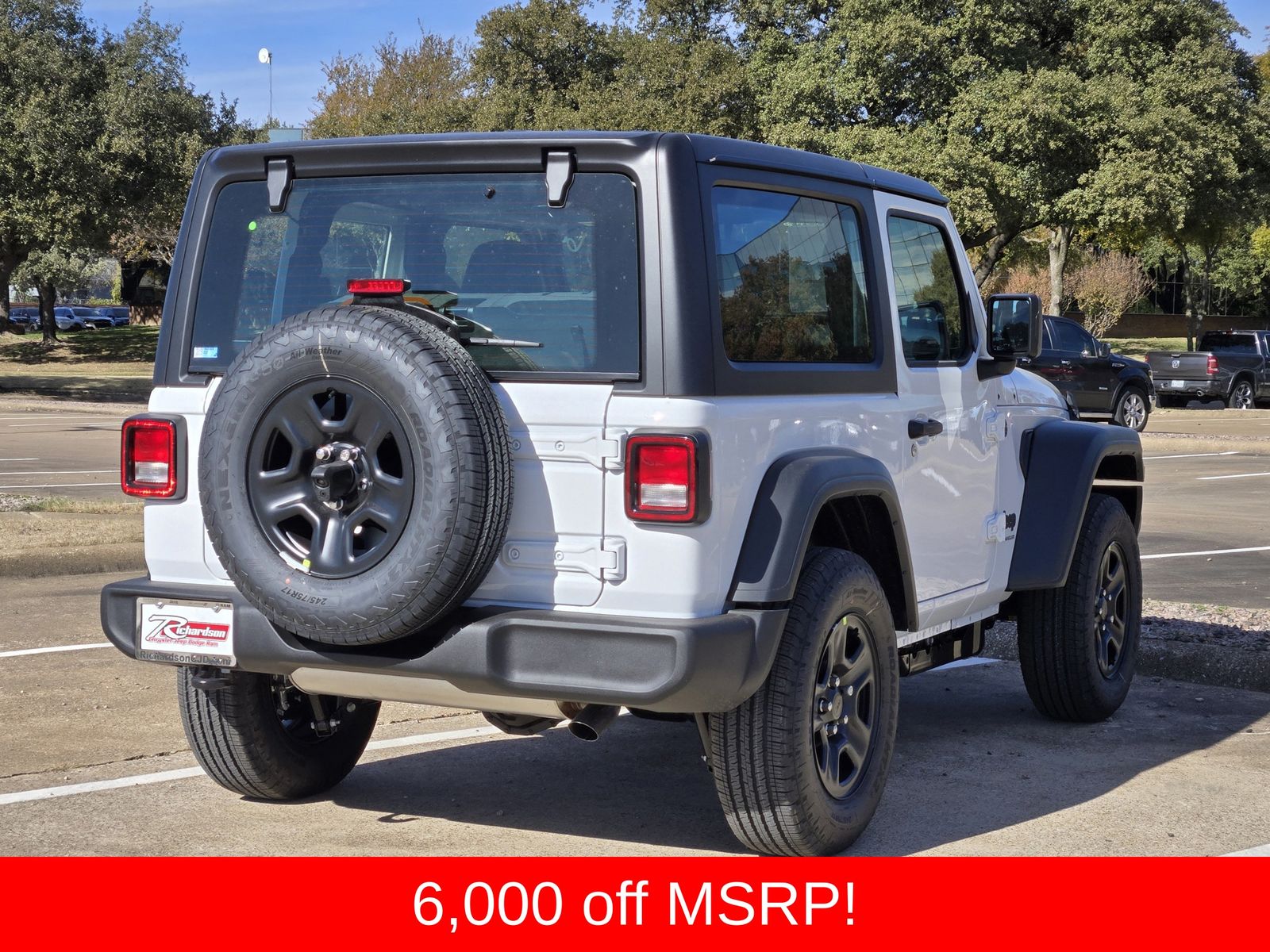 New 2026 Bright White Jeep 2-DOOR SPORT image 4