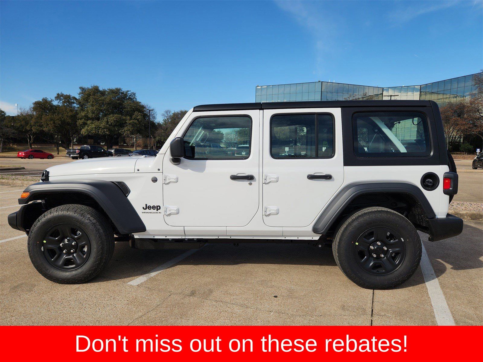 New 2026 Bright White Jeep 4-DOOR SPORT image 3