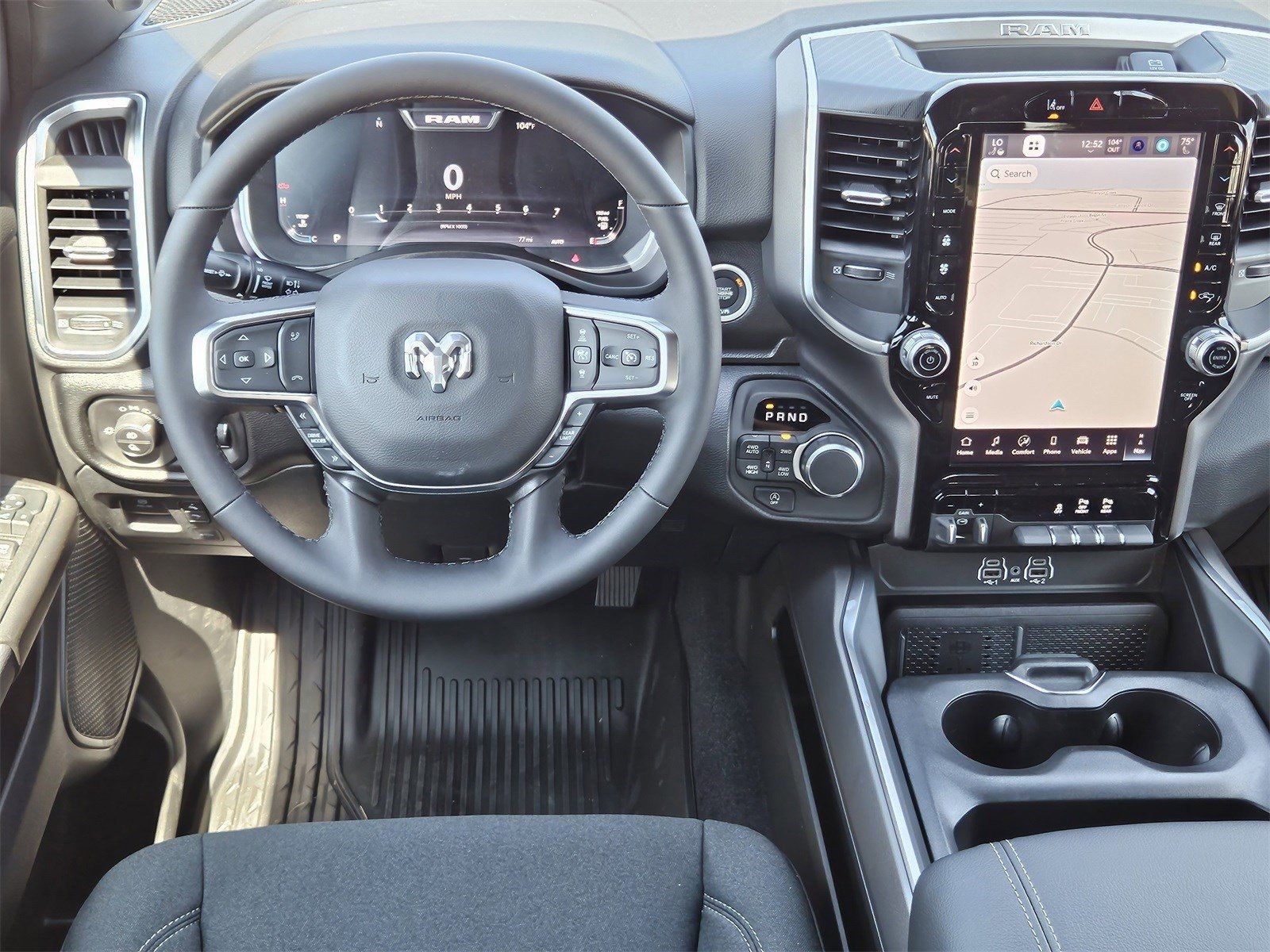 New 2026 Diamond Black Crystal Pearlcoat Ram LONE STAR CREW CAB 4X4 5