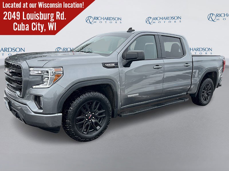 Gray (Satin Steel) 2021 GMC Sierra 1500 Elevation Crew Cab 4WD Pickup Truck Four-Wheel Drive Automatic