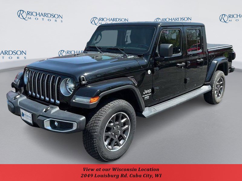 Black 2020 Jeep Gladiator Overland Crew Cab 4WD Pickup Truck Four-Wheel Drive Automatic