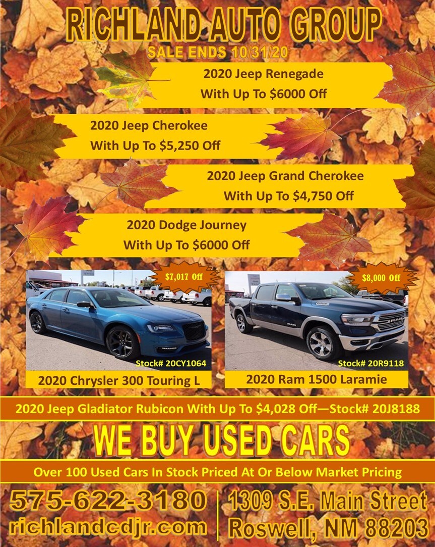 Fall Sale Richland Chrysler Jeep Dodge Ram