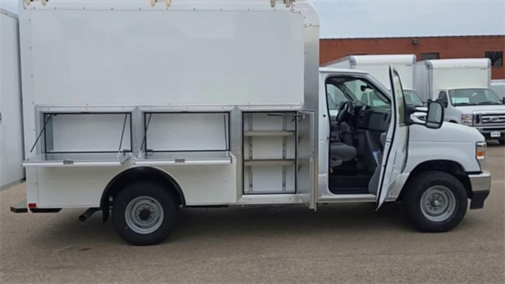 New 2026 Ford E-350 Cutaway Base 10ft High Roof Enclosed Utility Body