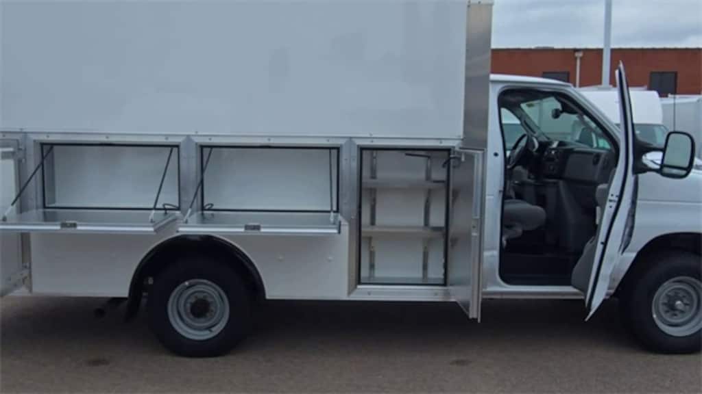 New 2026 Ford E-350 Cutaway Base 10ft High Roof Enclosed Utility Body