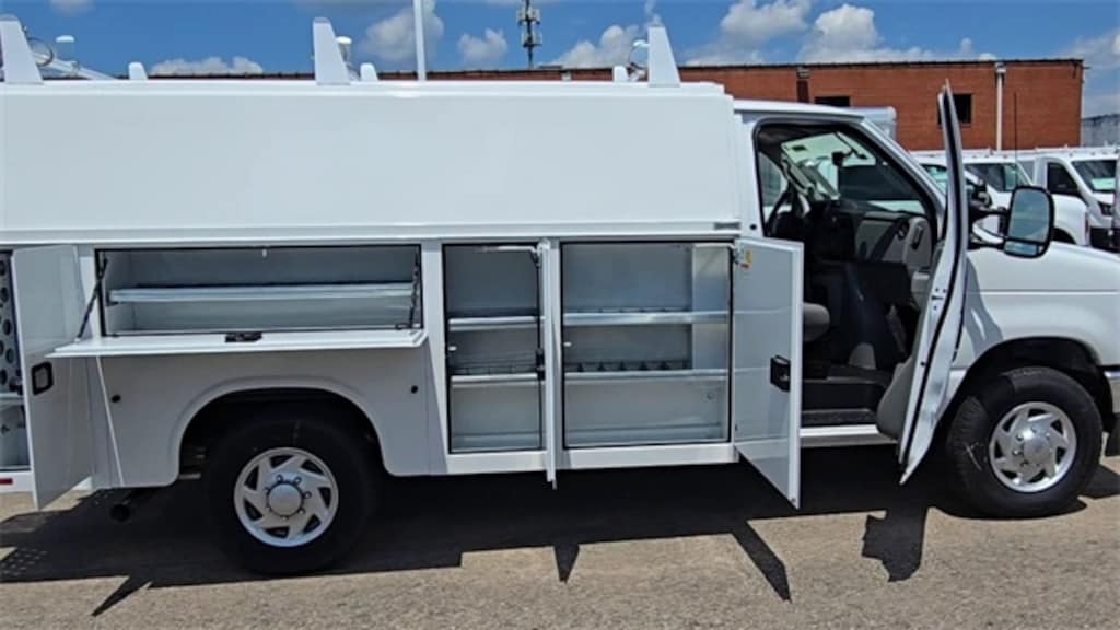 New 2025 Ford E-350 Cutaway Base 9ft Enclosed Service Body KUV