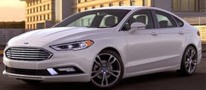 Ford Fusion in White Platinum