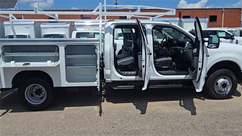 New 2025 Ford F-350 Chassis XL 9ft Service Body with Ladder Rack