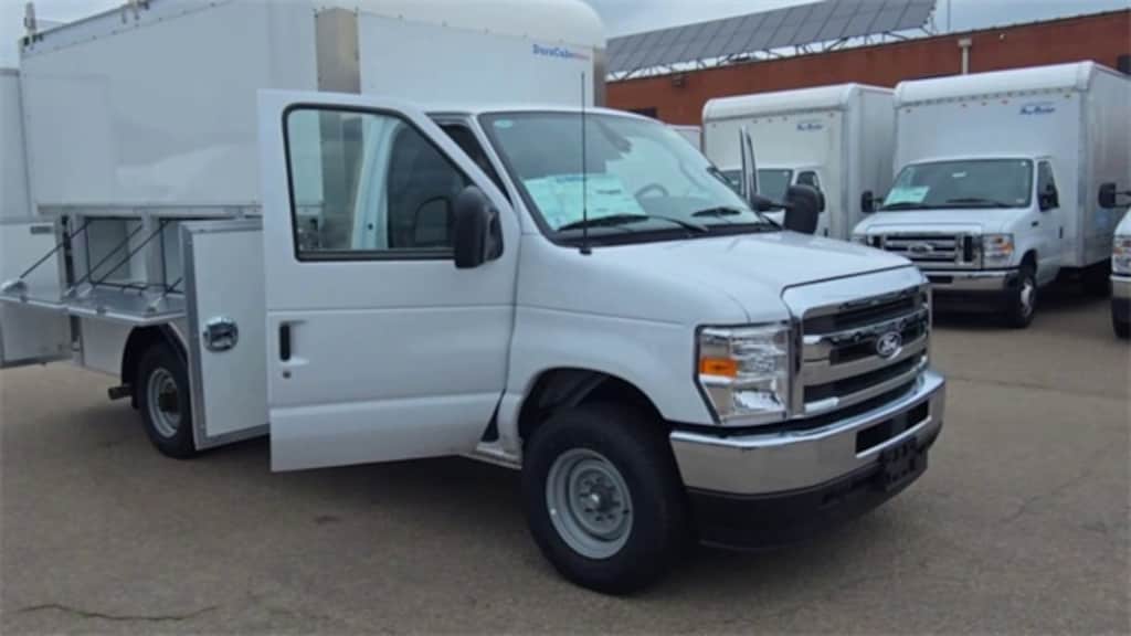 New 2026 Ford E-350 Cutaway Base 10ft High Roof Enclosed Utility Body