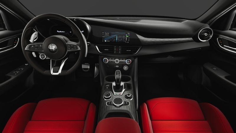 2024 Alfa Romeo Giulia at Rick Case Alfa Romeo in Black_Red.jpg