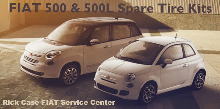 FIAT spare tire kit banner for the 500 and 500L