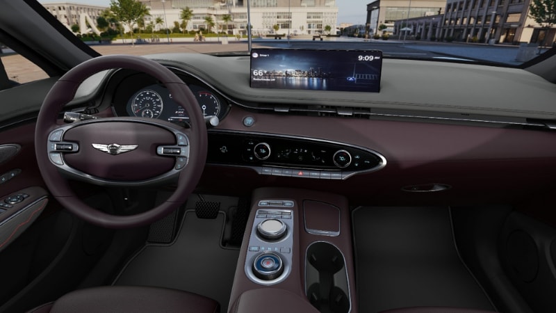 2024 Genesis GV70 Velvet Burgundy interior at Rick Case Genesis Davie