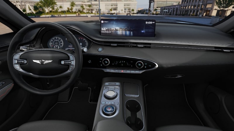 2024 Genesis GV70 Obsidian Black interior at Rick Case Genesis Davie