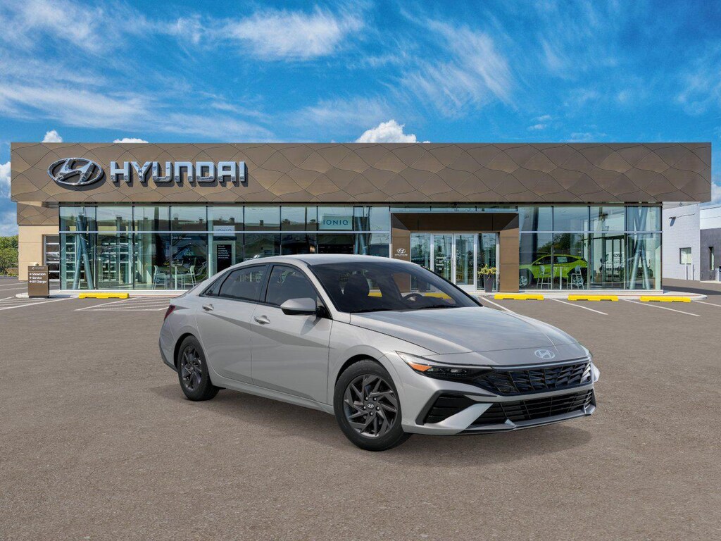New 2025 Hyundai Elantra Hybrid Blue Sedan