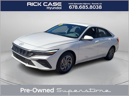 2025 Hyundai Elantra Hybrid Blue Sedan