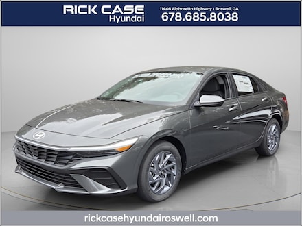 2026 Hyundai Elantra Hybrid Blue Sedan