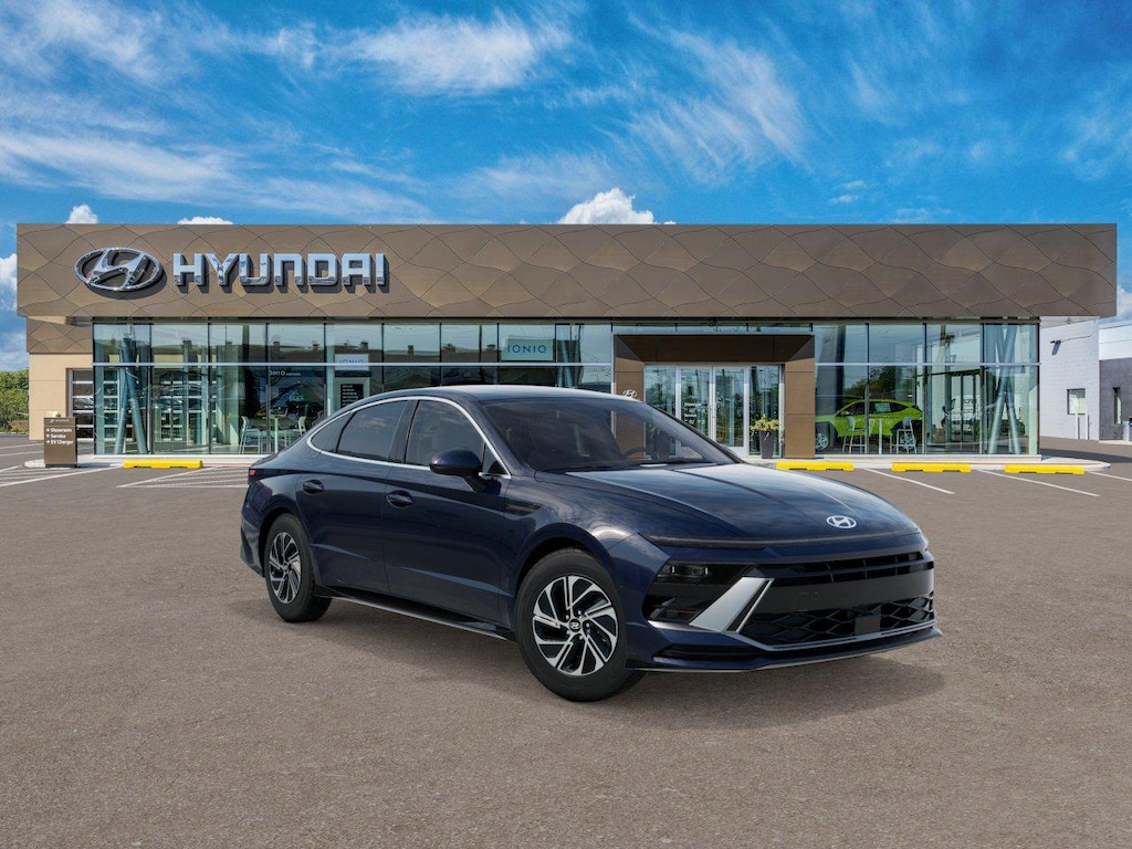 New 2026 Hyundai Sonata Hybrid Blue Sedan