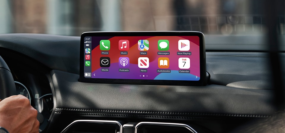 Mazda 2025 Mazda3 Hatchback Infotainment Available at Rick Case in Duluth Atlanta Gwinnett