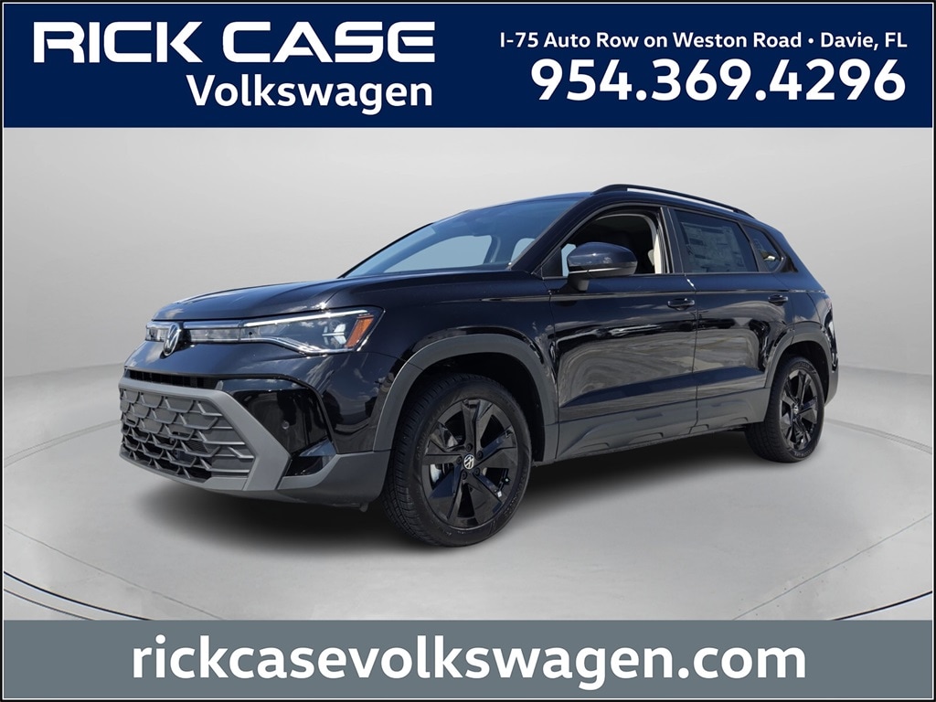 New 2025 Volkswagen Taos 1.5T SE Black SUV