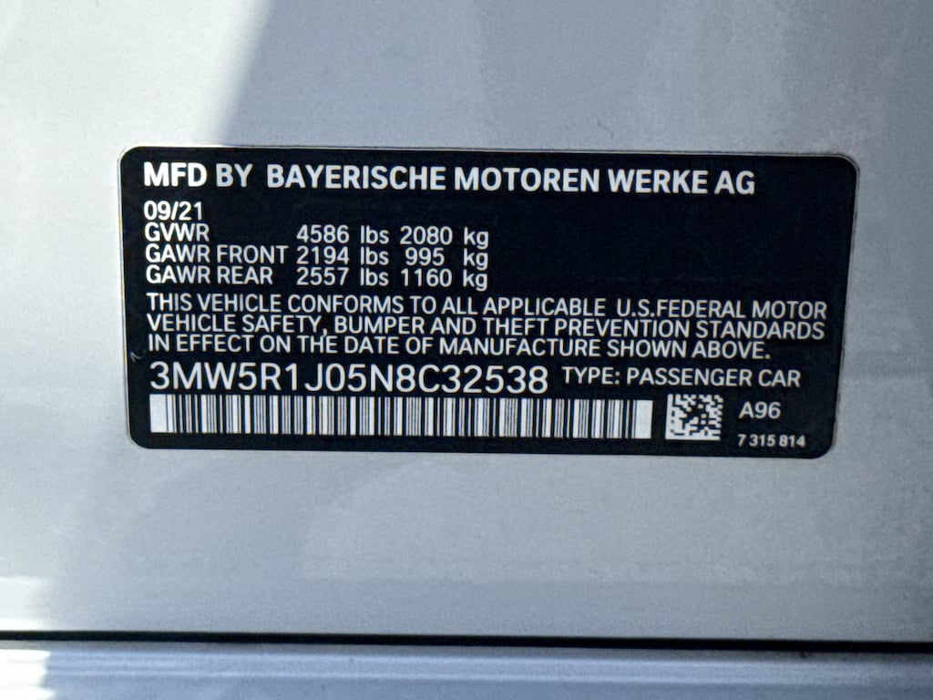 Used 2022 BMW 3 Series 330i Sedan