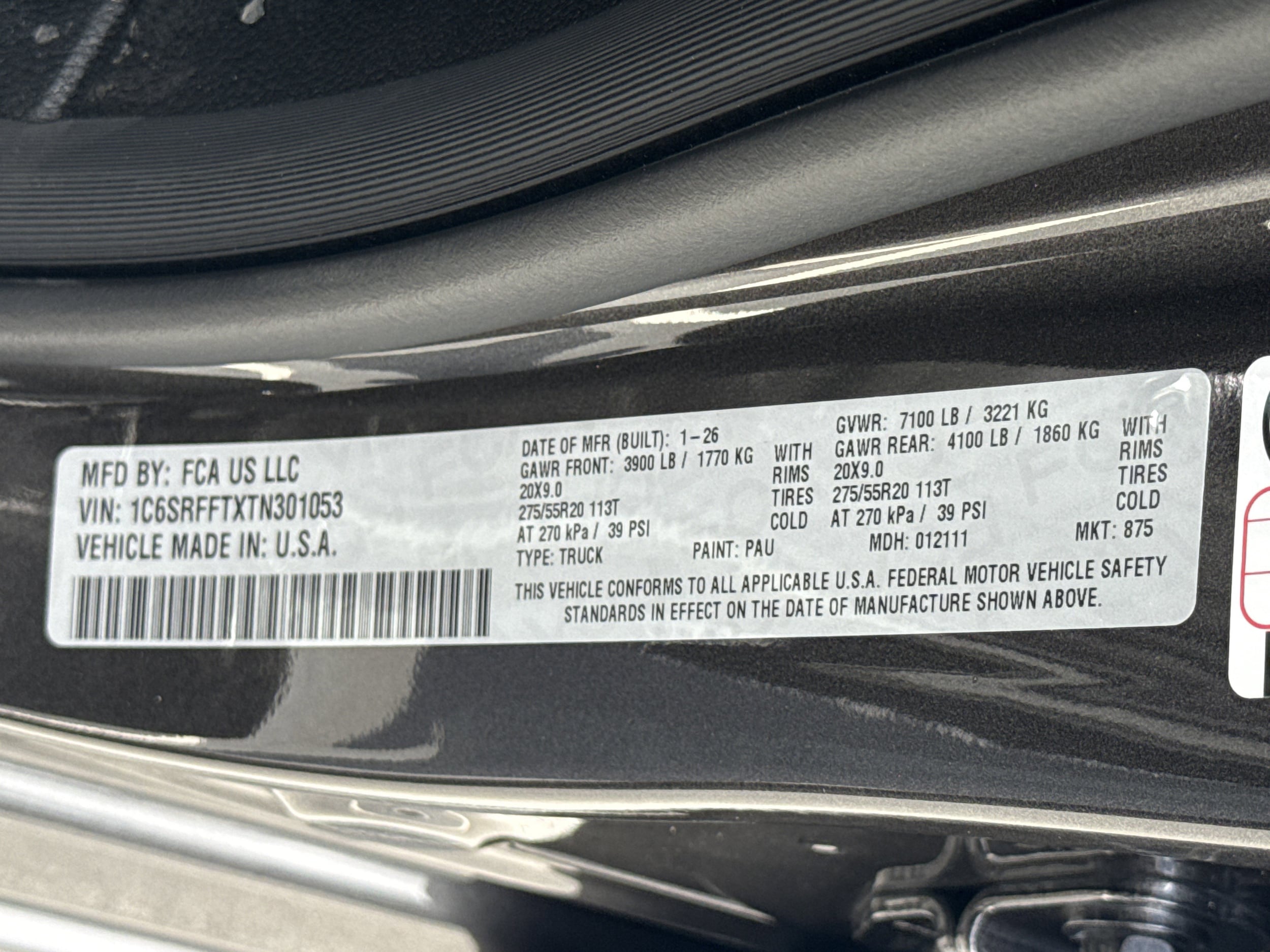 New 2026 Ram 1500 For Sale in Charleston - VIN: 1C6SRFFTXTN301053