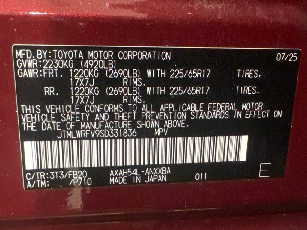 Certified 2025 Toyota RAV4 Hybrid LE SUV