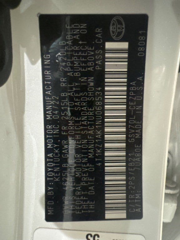 2022 Toyota Camry TRD V6 photo 3