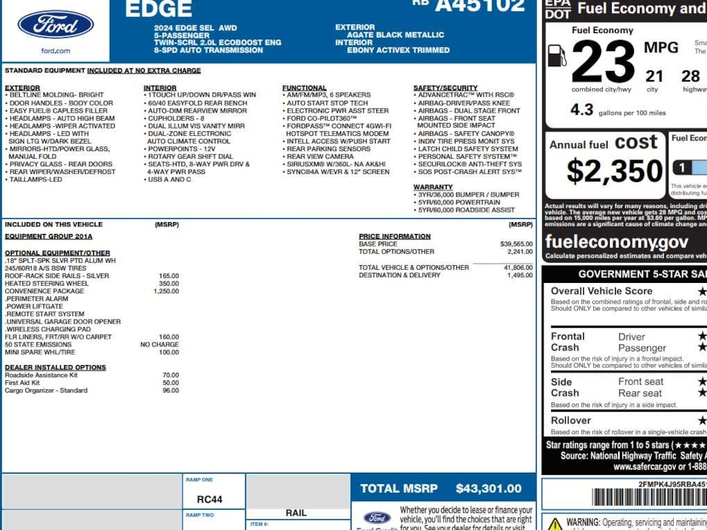 Used 2024 Ford Edge SEL AWD