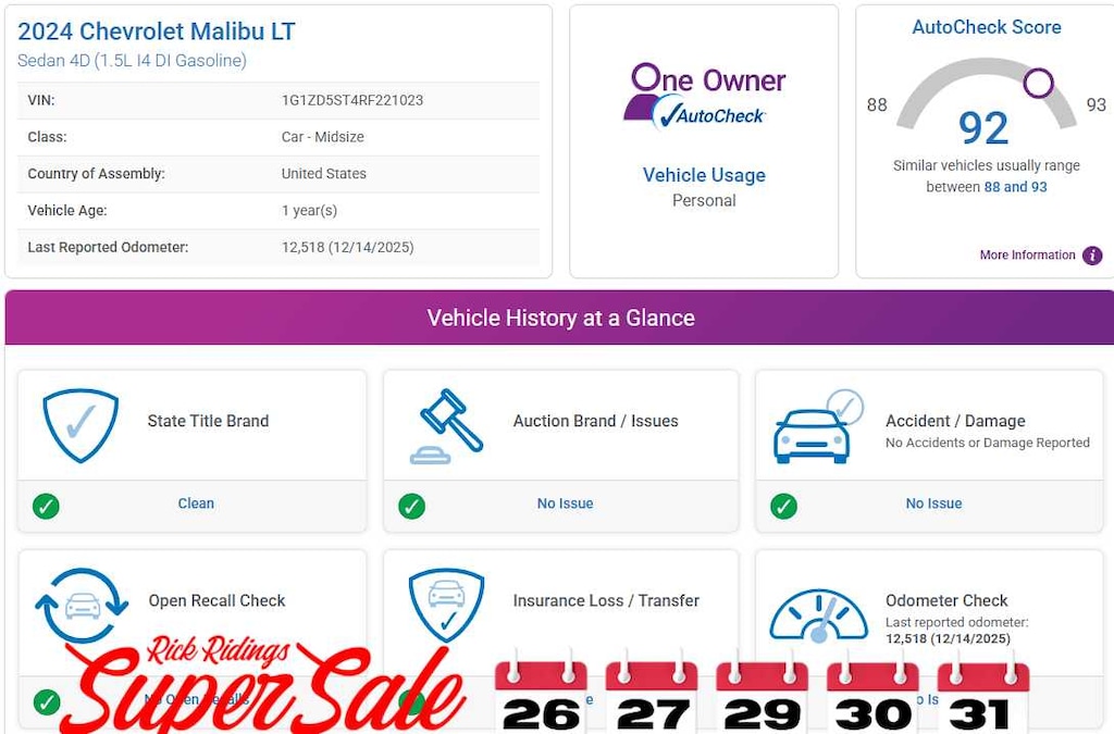 Used 2024 Chevrolet Malibu LT Sdn