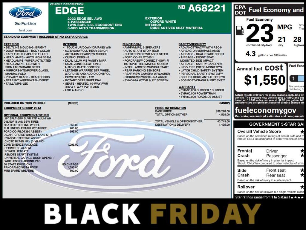 Used 2022 Ford Edge SEL AWD