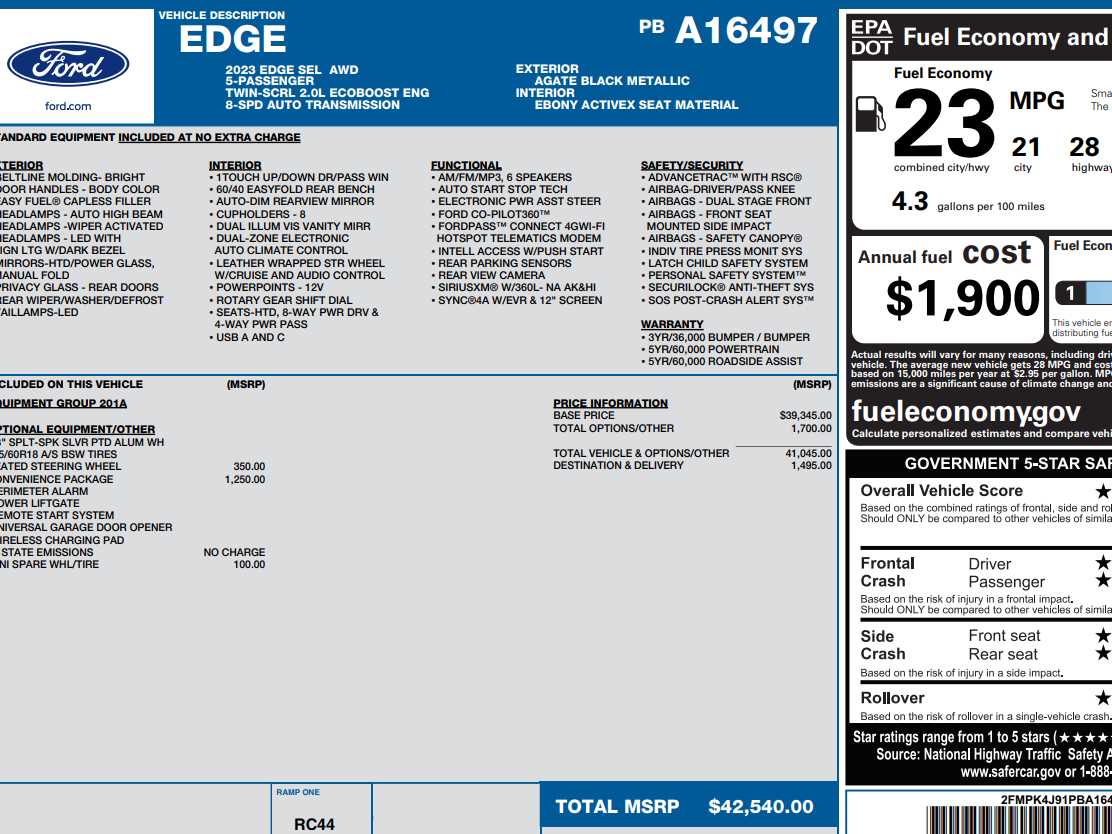 Used 2023 Ford Edge SEL with VIN 2FMPK4J91PBA16497 for sale in Monticello, IL