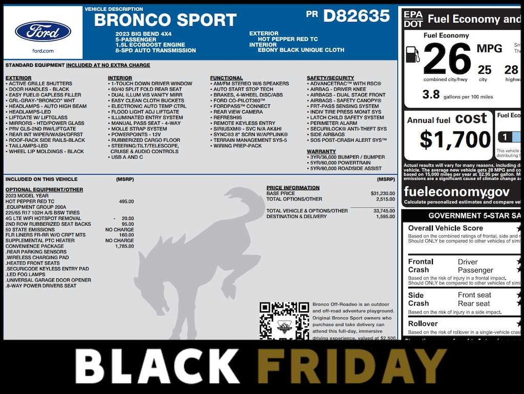 Used 2023 Ford Bronco Sport Big Bend 4x4