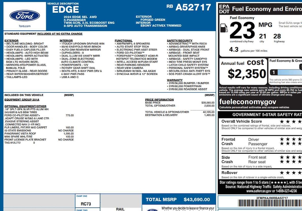 Used 2024 Ford Edge SEL AWD