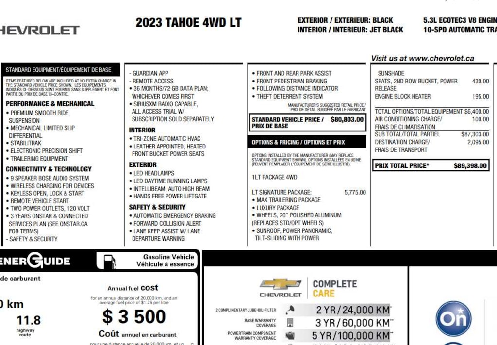 Used 2023 Chevrolet Tahoe LT 4WD