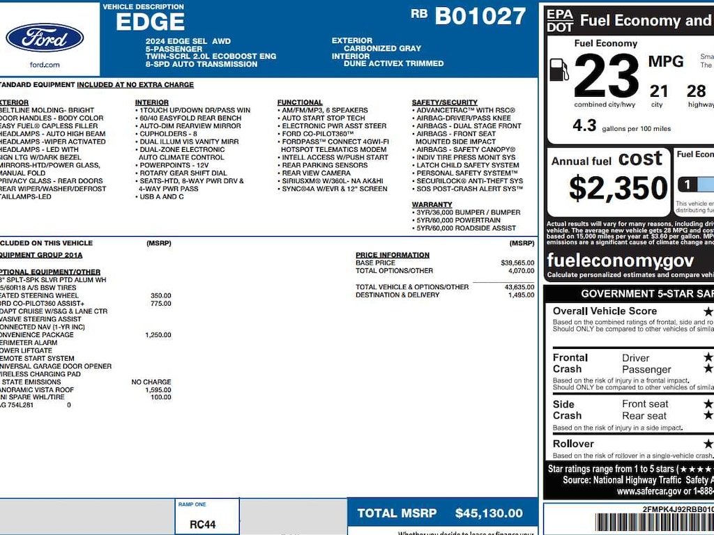Used 2024 Ford Edge SEL AWD