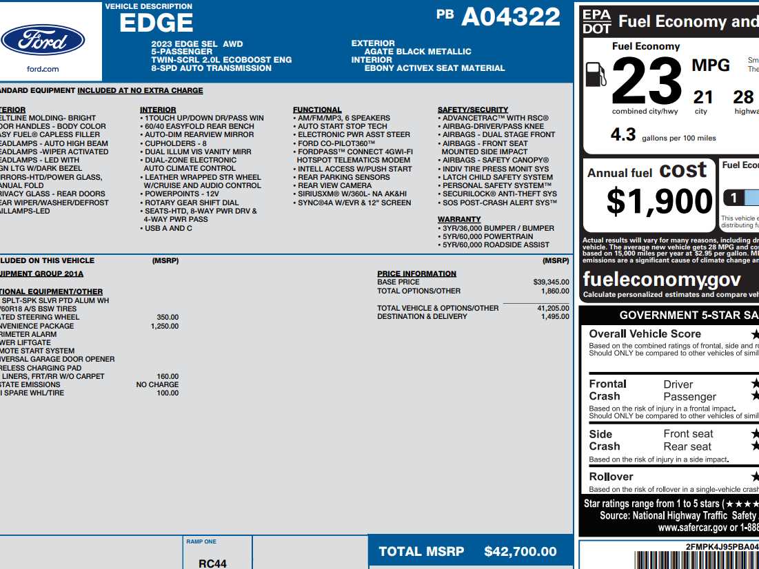 Used 2023 Ford Edge SEL with VIN 2FMPK4J95PBA04322 for sale in Monticello, IL