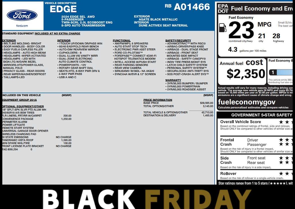 Used 2024 Ford Edge SEL AWD