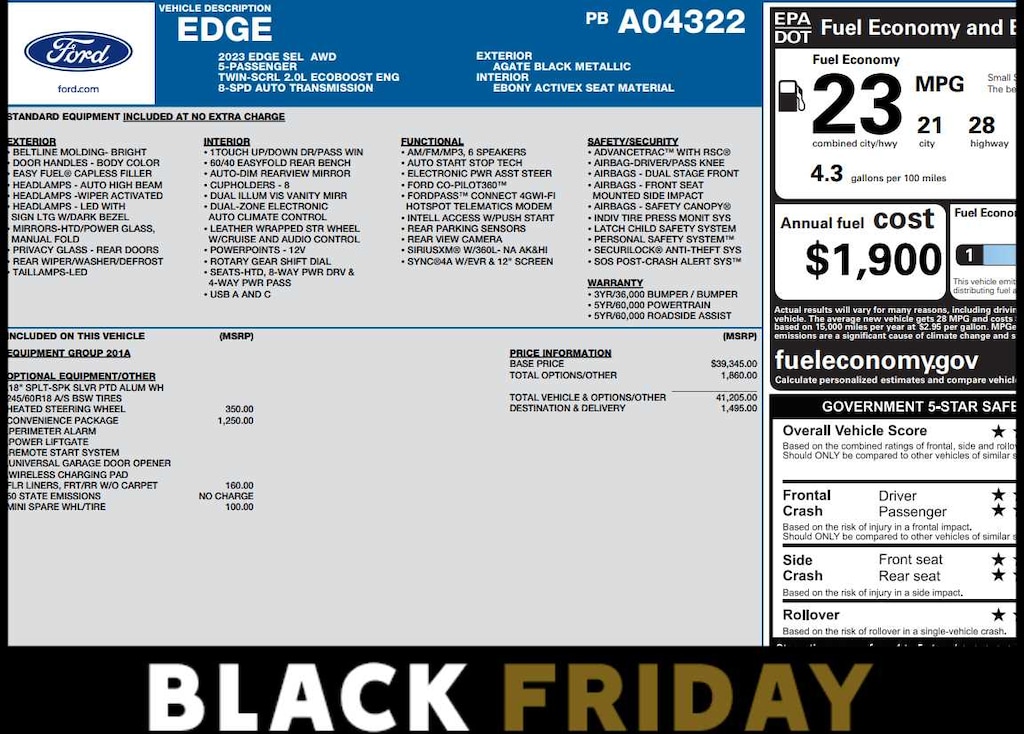 Used 2023 Ford Edge SEL AWD