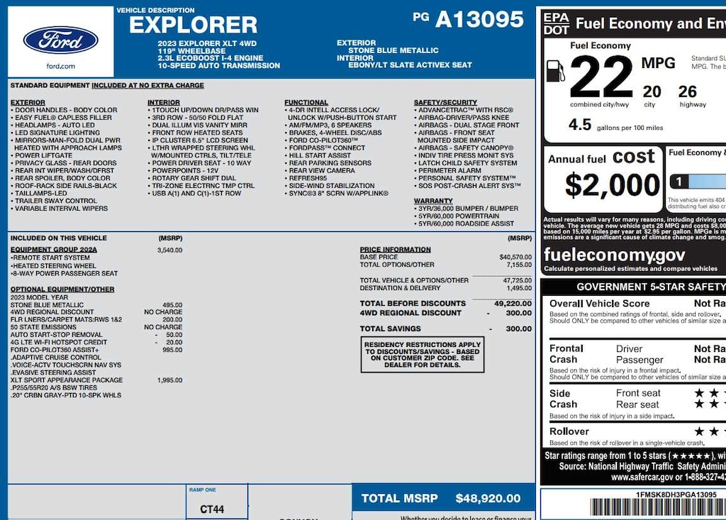 Used 2023 Ford Explorer XLT 4WD