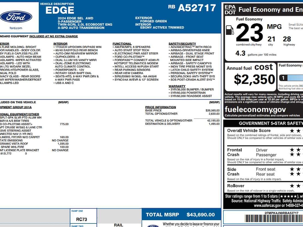 Used 2024 Ford Edge SEL AWD