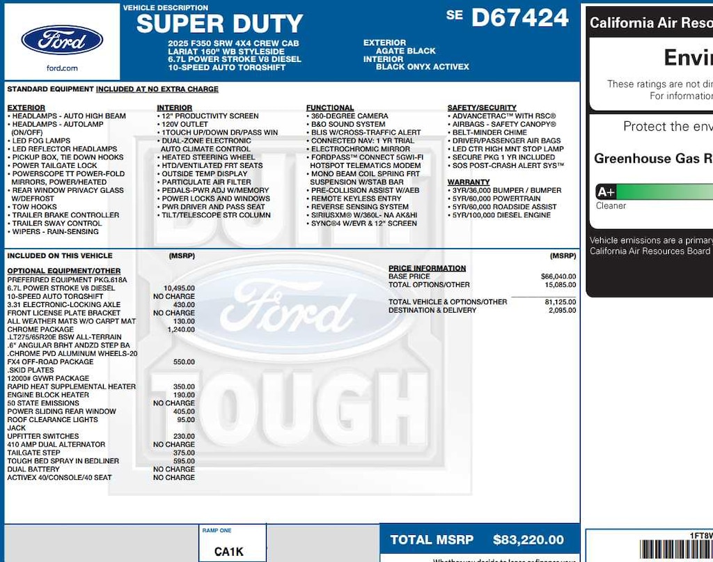 New 2025 Ford Super Duty F-350 SRW Lariat TRUCK