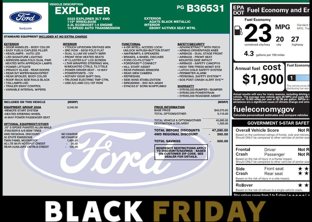 Used 2023 Ford Explorer XLT 4WD