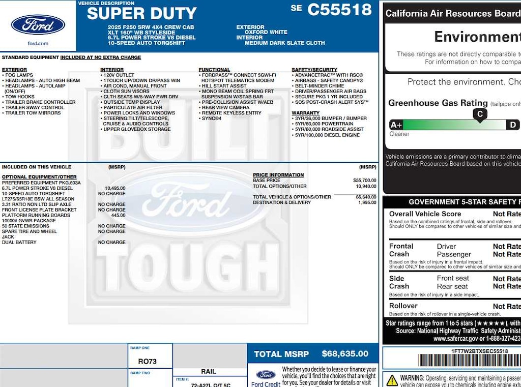 Used 2025 Ford Super Duty F-250 Pickup XLT 4WD Crew Cab 6.75 Box 4WD Crew Cab 6.75 Box