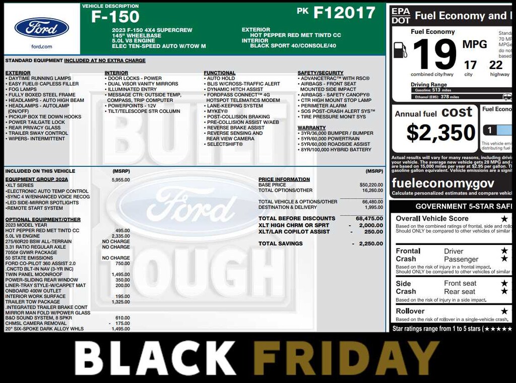 Used 2023 Ford F-150 XLT 4WD Supercrew 5.5 Box 4WD SuperCrew 5.5 Box