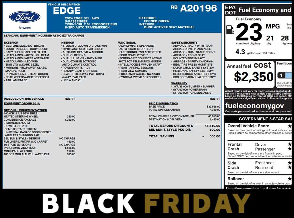 Used 2024 Ford Edge SEL AWD