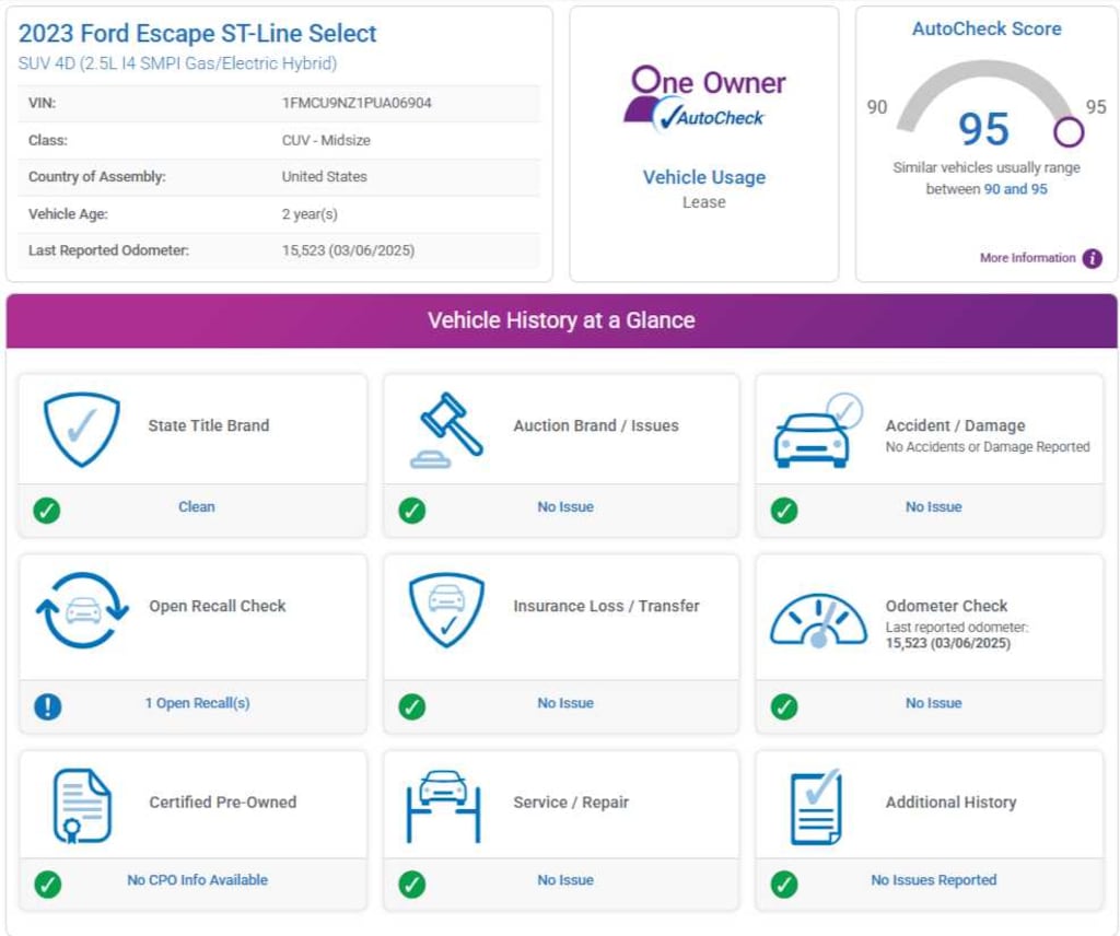 Used 2023 Ford Escape ST-Line Select AWD