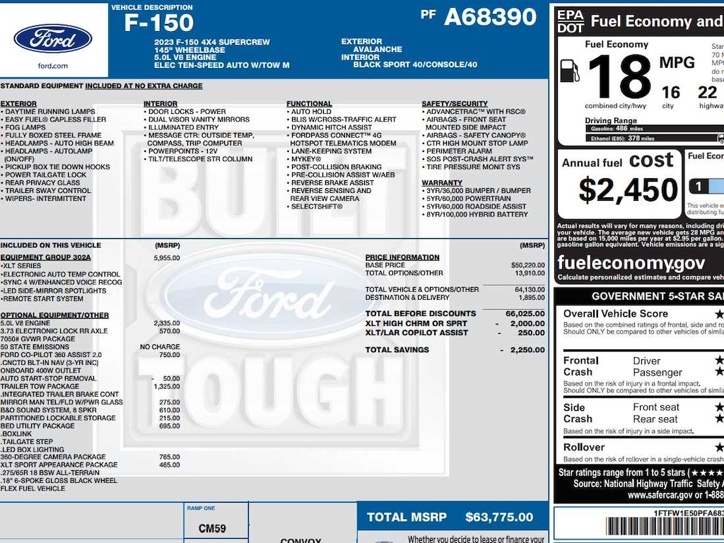 Used 2023 Ford F-150 XLT 4WD Supercrew 5.5 Box 4WD SuperCrew 5.5 Box