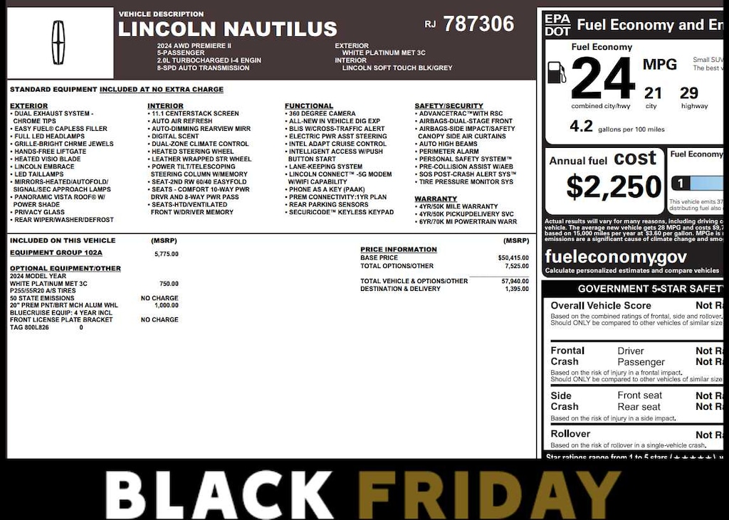 Used 2024 Lincoln Nautilus Premiere AWD