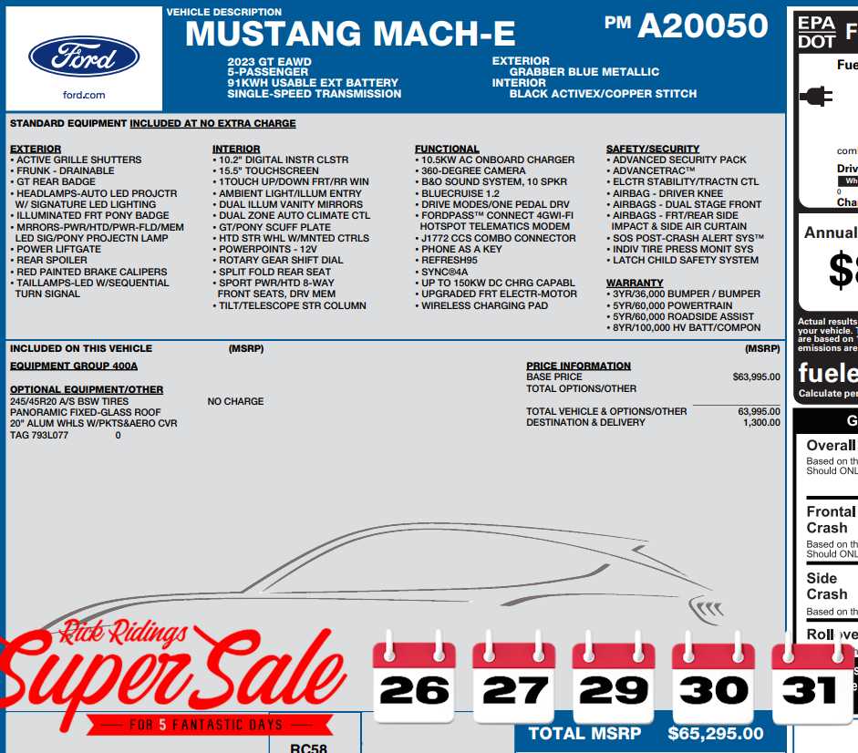 Used 2023 Ford Mustang Mach-E GT AWD with VIN 3FMTK4SE0PMA20050 for sale in Monticello, IL