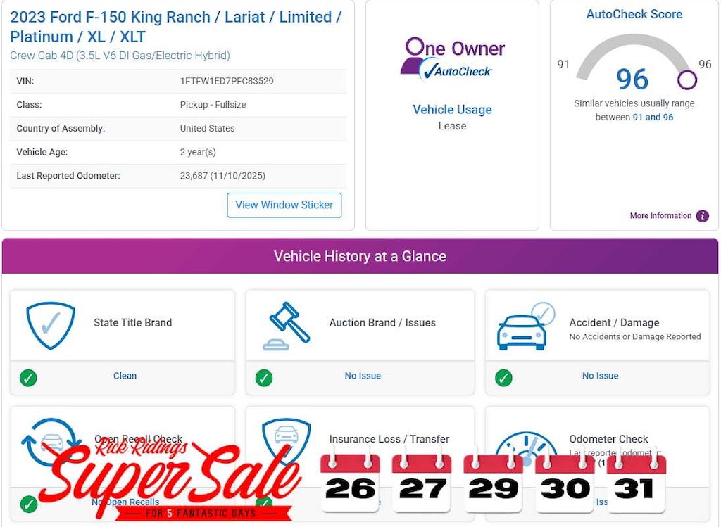 Used 2023 Ford F-150 XLT 4WD Supercrew 5.5 Box 4WD SuperCrew 5.5 Box