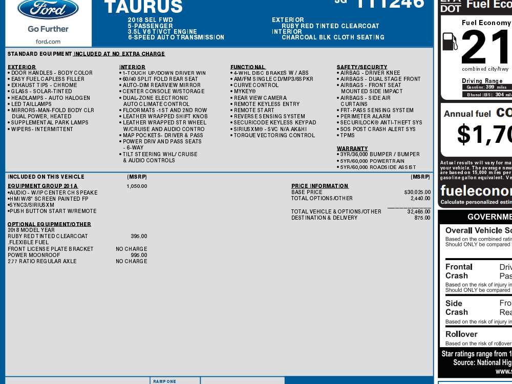 Used 2018 Ford Taurus SEL with VIN 1FAHP2E85JG111246 for sale in Monticello, IL